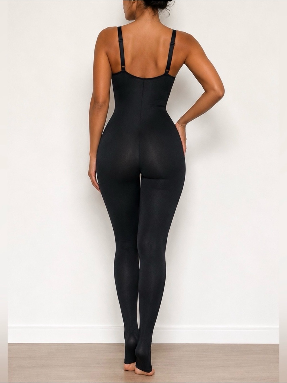SKIMS No Show Shapewear Unlined Demi Catsuit Onyx XXS NWT